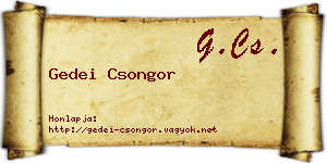 Gedei Csongor névjegykártya